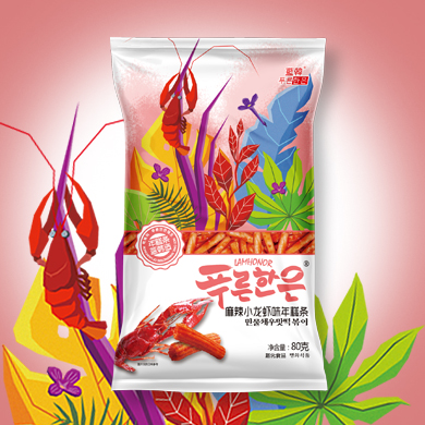 蓝韩麻辣小龙虾味年糕条80g