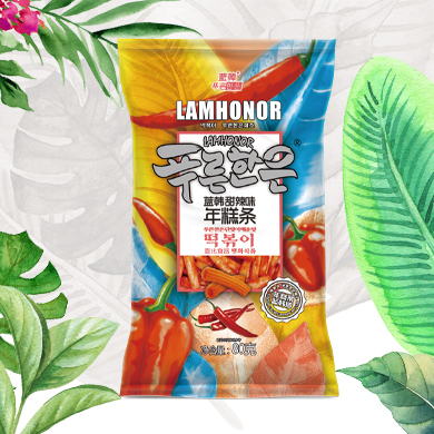 蓝韩甜辣味年糕条80g